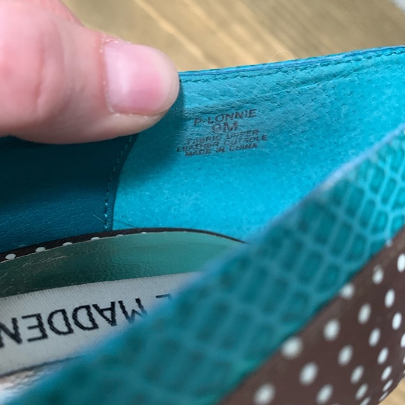 Steve Madden Brown Turquoise Pumps Heels Size 9 - Picture 6 of 7